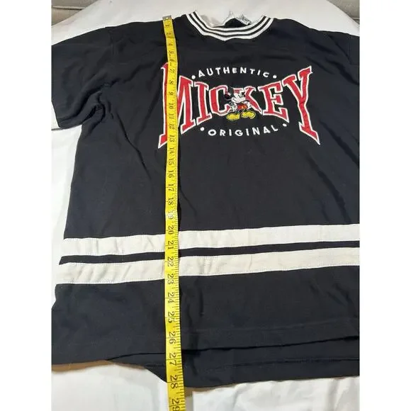 Vintage Mickey & Co. Hockey Style Sweatshirt Mens Size XL Black White Embroidery - Picture 8 of 9